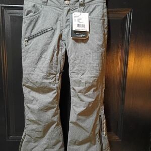 Obermeyer Gray Ski Pants with Button Accents